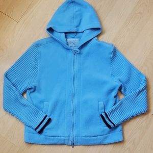 Jenny C Woman's Long Sleeve Zipper Light Weight Hooded Soft Sweater, Size M